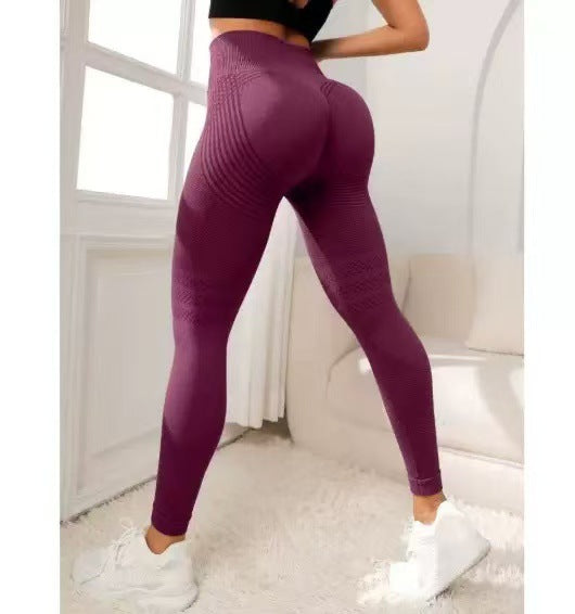 European And American Cross-Border Seamless High-Waist Butt-Lifting Fitness Pants by Ricaloux