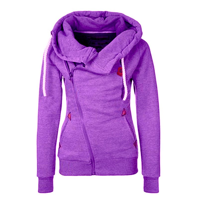 Women's Sport Cardigan Side Zipper Hoodie - RICALOUX