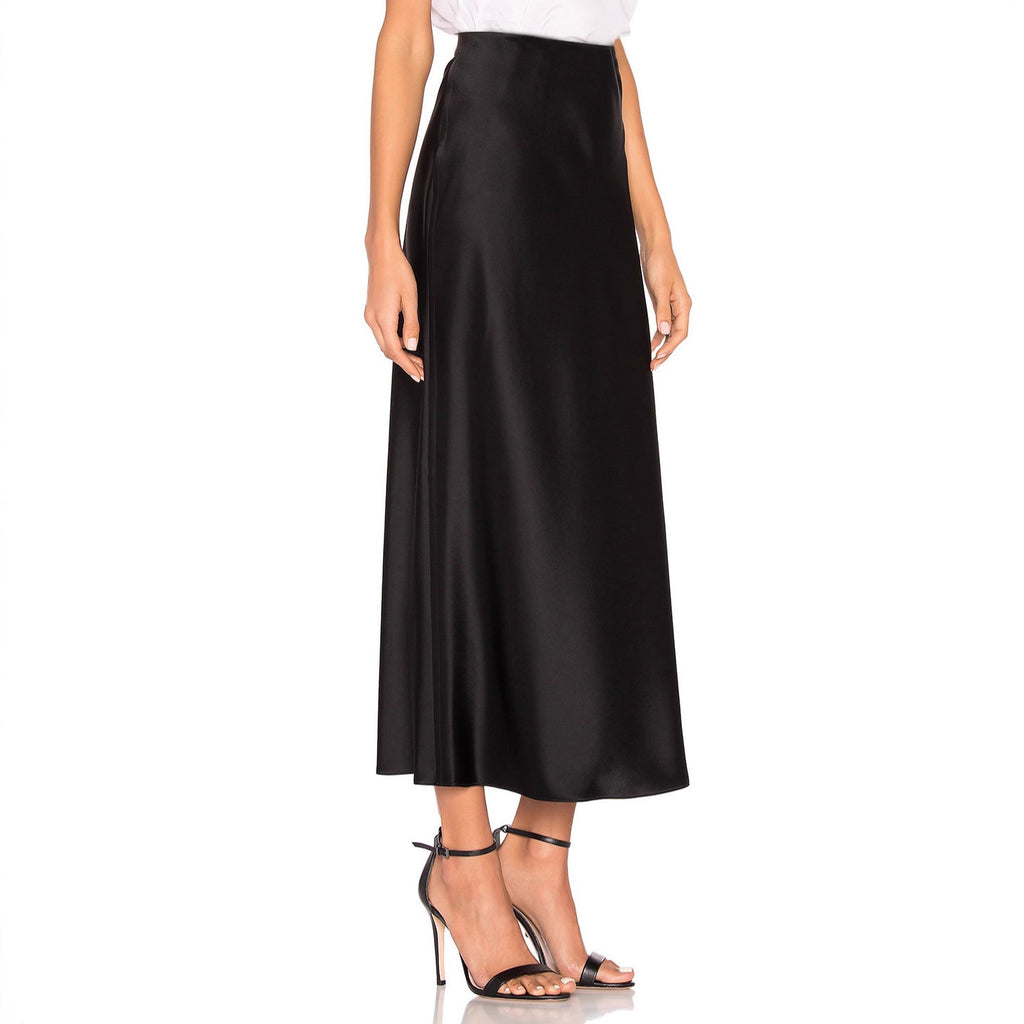 Women's Satin High-waisted Elastic Split Skirt – Premium 0 | RICALOUX
