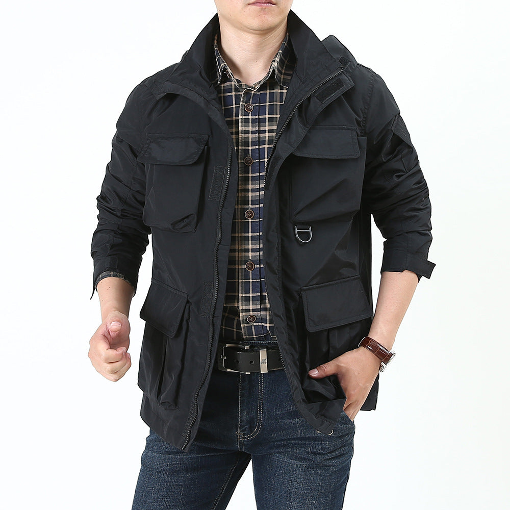 Casual Versatile Windbreaker Outdoor Hiking And Sports Hooded Loose-fit Jacket by Ricaloux