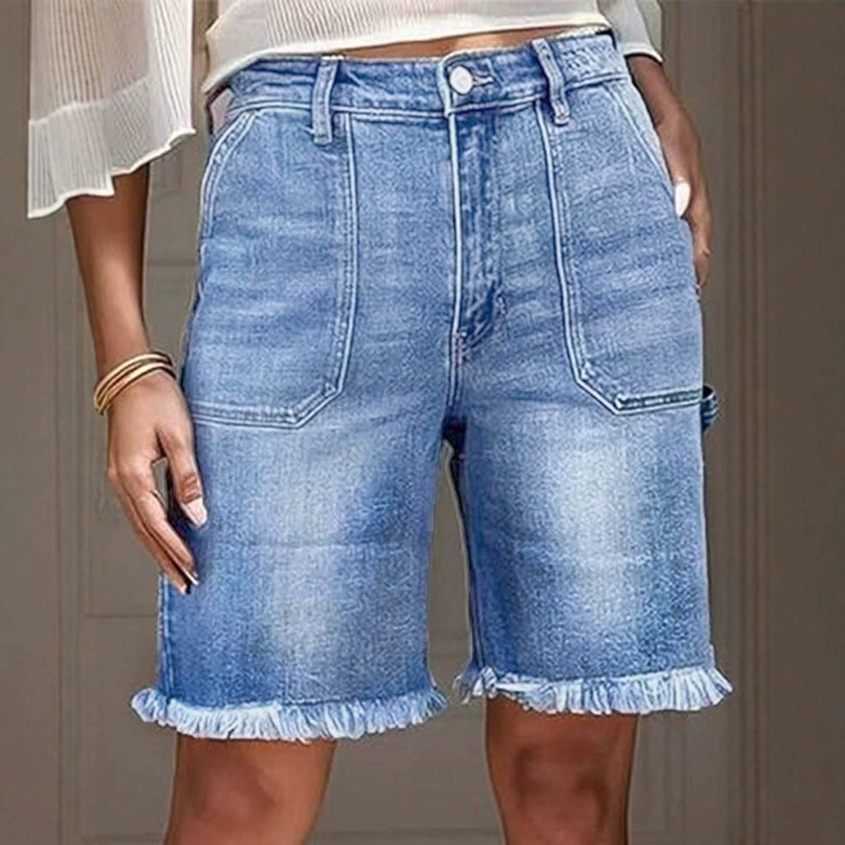 Tummy-flattening Butt-lifting Height-enhancing Washable Raw-edge Capri Pantsversatile For All Seasons by Ricaloux