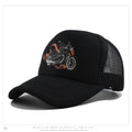 Summer Sun-Protection Breathable Outdoor Visor Cap With Motorcycle Print Baseball Hat by Ricaloux