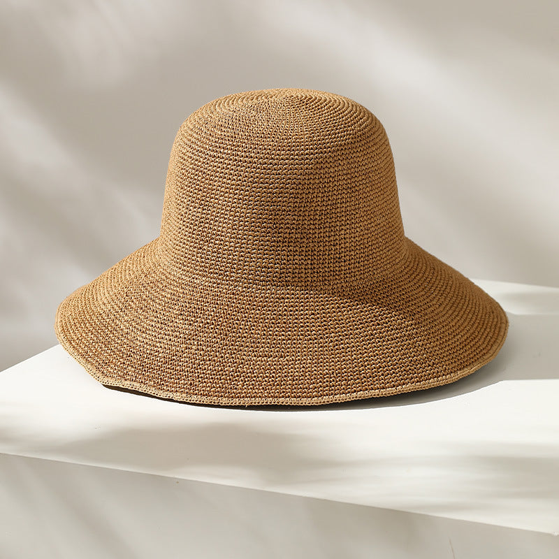 Straw Hat Womens Style Sun Hat Large Head Circumference Versatile Summer Hat – Premium 0 | RICALOUX