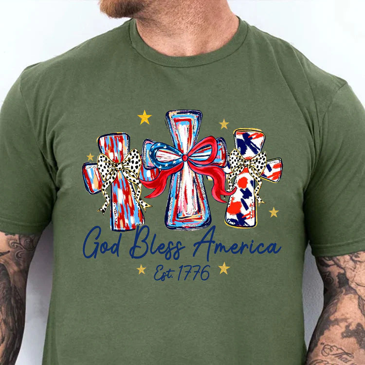 Blessings For America Commemorative Patriotic T-shirt Relaxed Fit – Premium 0 | RICALOUX