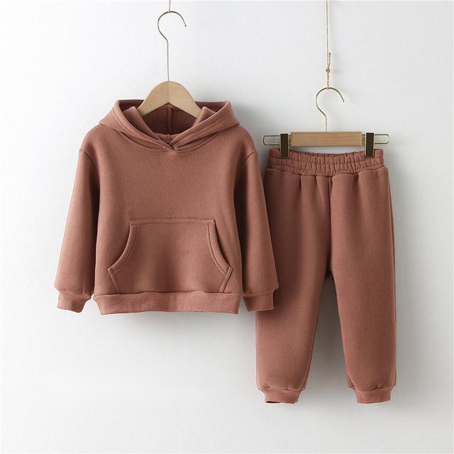 Children Clothes Kids Suit Warm Sweater Girl Fleece Hoodies - RICALOUX