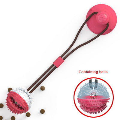 Dog Toys Silicon Suction Cup Tug Interactive Dog Ball Toy For Pet Chew Bite Tooth Cleaning Toothbrush Feeding Pet Supplies by Ricaloux
