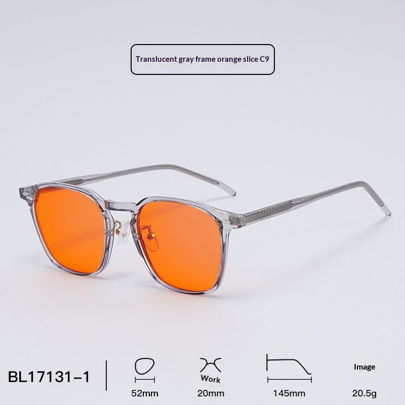 Orange Colored Glasses Anti Blue Light Eye Protection AR Anti Reflective Film by Ricaloux
