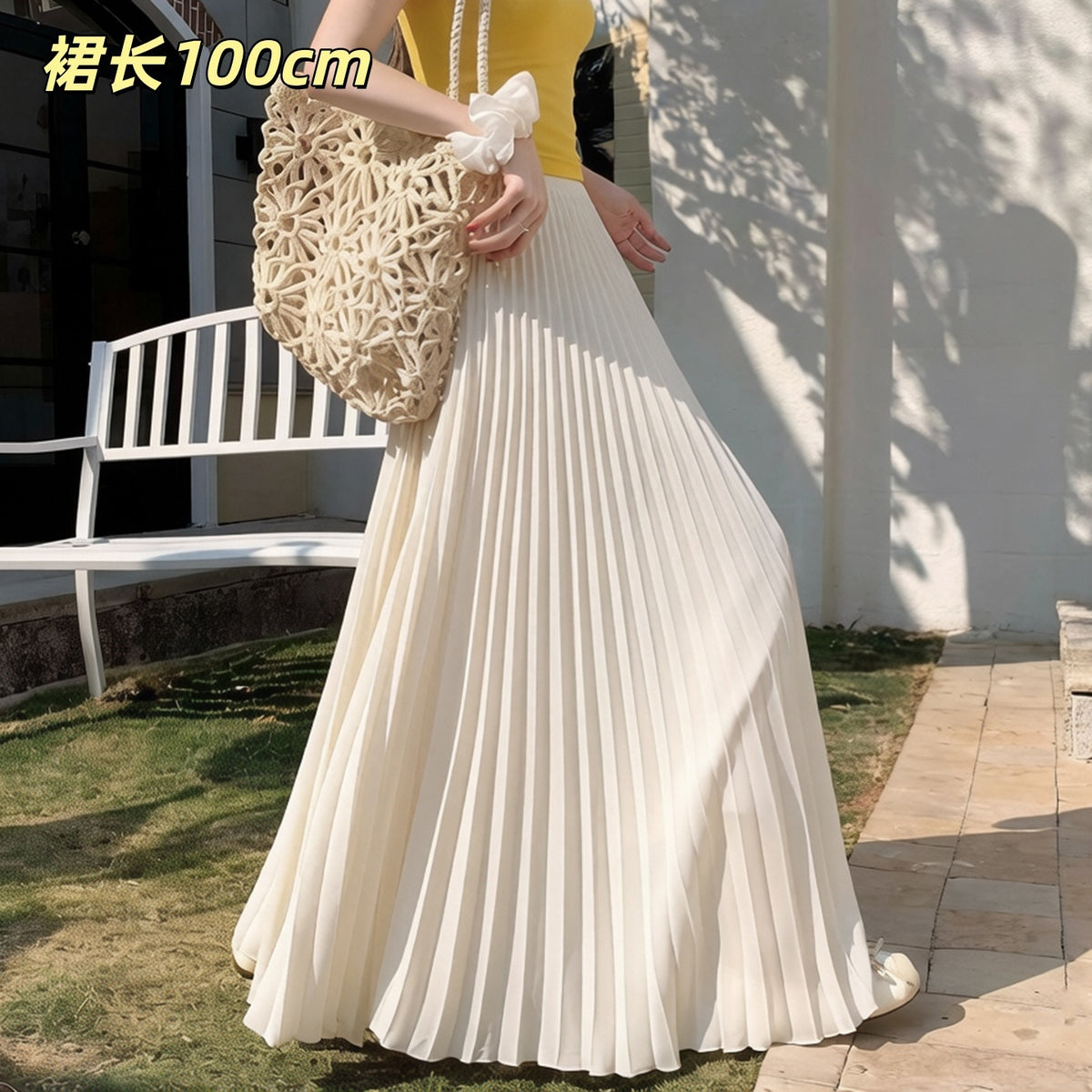 SpringSummer New Arrival Pleated Chiffon Skirt For Women by Ricaloux