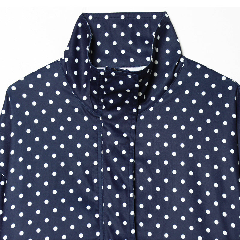 Womens Fashion Turtleneck Polka-dot Puff-sleeve Cropped Jacket – Premium 0 | RICALOUX