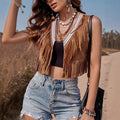 Sleeveless Cropped Vintage Cardigan Jacket – Premium 0 | RICALOUX