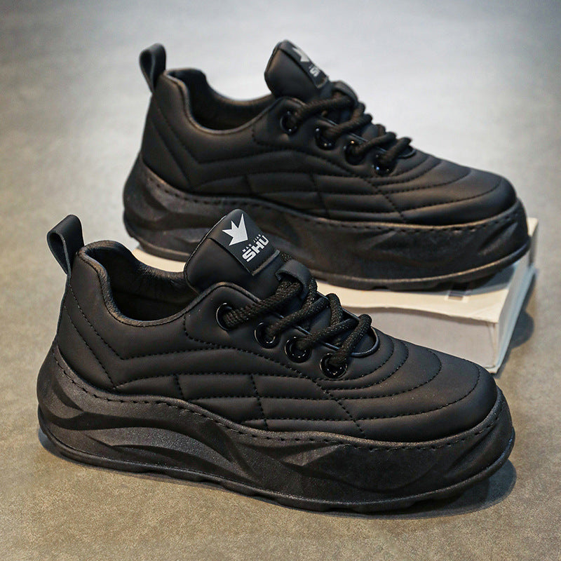Fashion Thick-soled Anti-skid Shoes Ins Slip-on Casual Lazy Shoes Men Outdoor Breathable Lace-up Running Sports Sneakers by Ricaloux