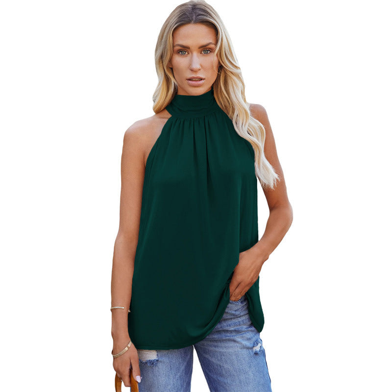 Womens Sleeveless Lace-up Vest by Ricaloux