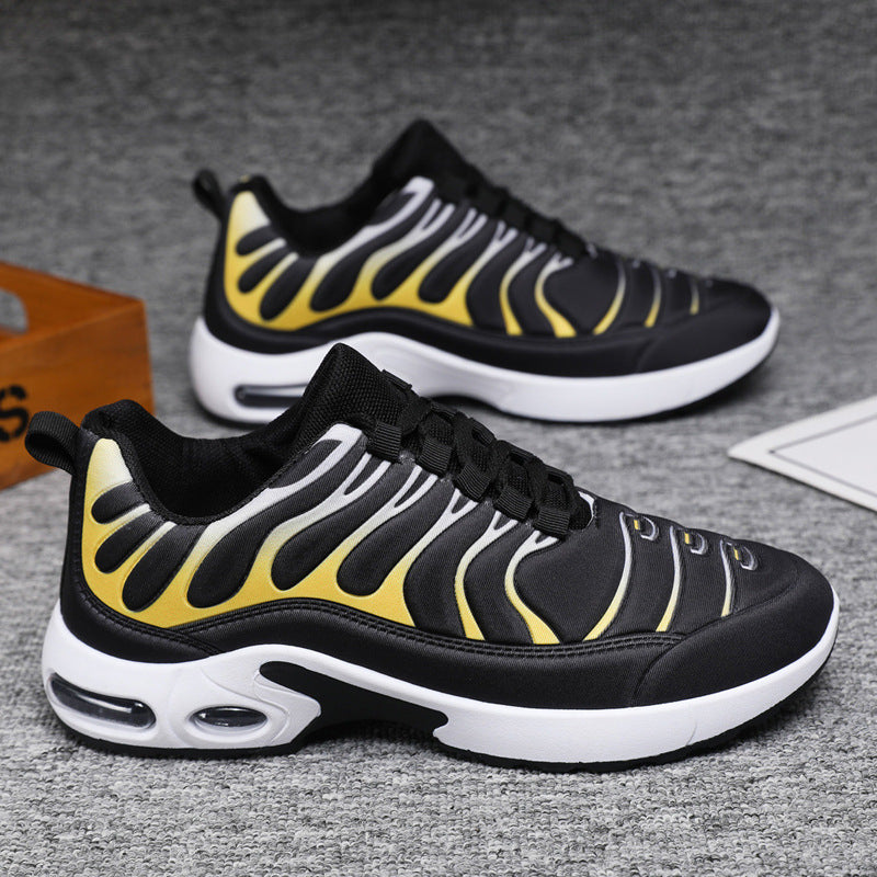 Color-blocked Sneakers Men Personalized Fashion Lace Up Air Cushion Sports Shoes Casual Outdoor Running Walking Shoes – Premium 4 | RICALOUX