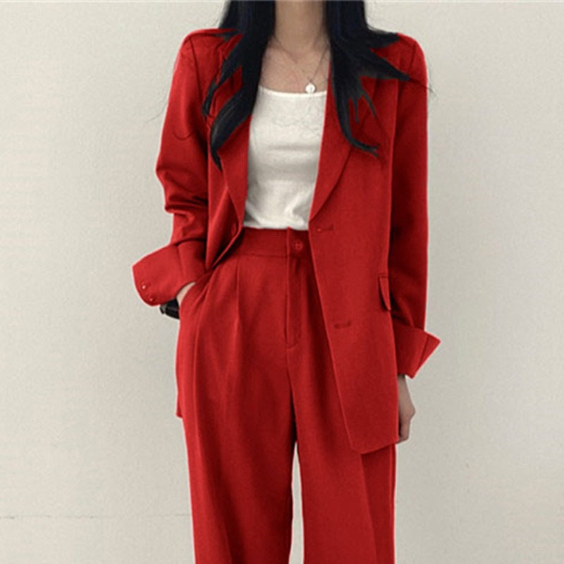 Womens Solid-color Loose-fitting Korean-style Versatile Blazer – Premium 0 | RICALOUX