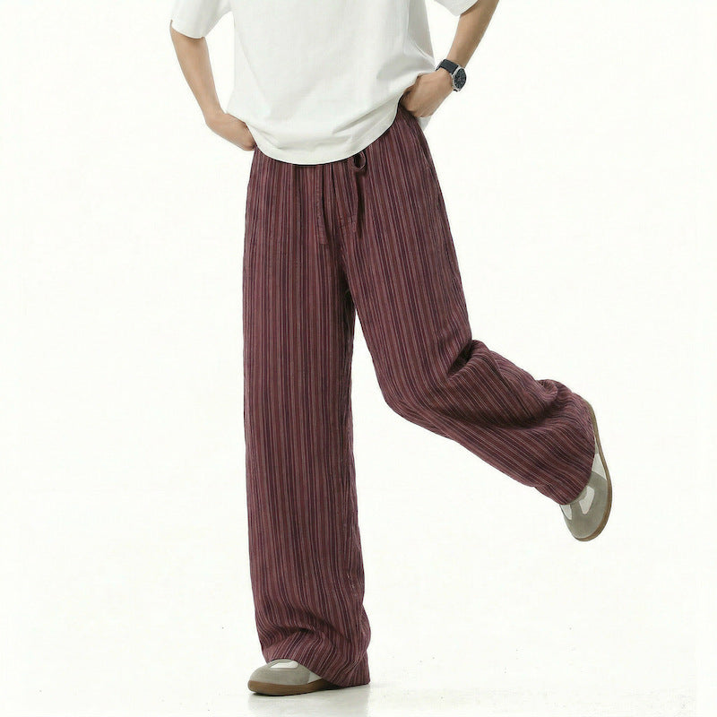Gender-neutral Pleated Casual Loose-fit Bubble-cloth Pants – Premium 0 | RICALOUX