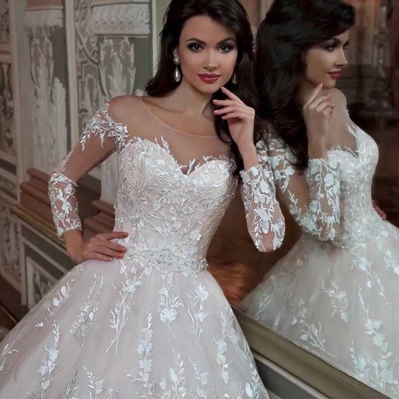 Wedding Gown Bridal Lace Dresses - RICALOUX
