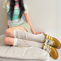 Girls Hollow-knit Ankle-length Socks by Ricaloux