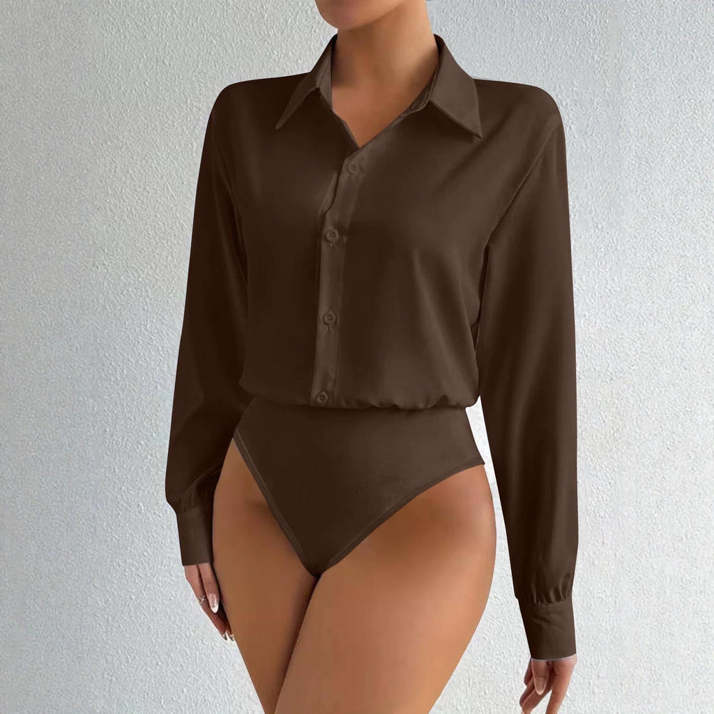 Womens Casual Long-sleeve Cardigan-button-up Shirt Top by Ricaloux