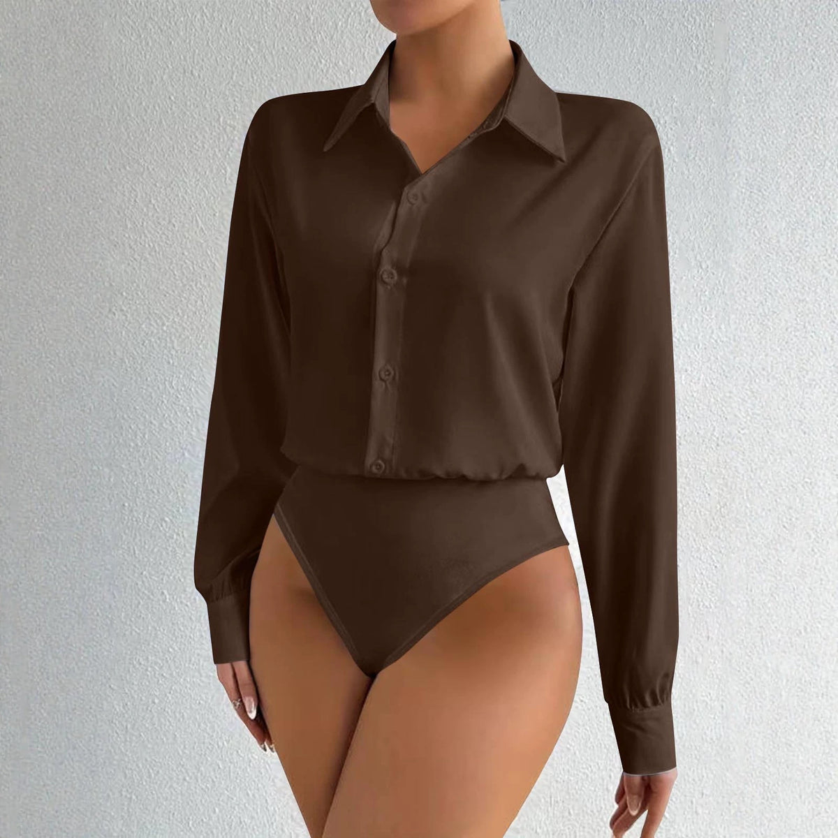Womens Casual Long-sleeve Cardigan-button-up Shirt Top by Ricaloux