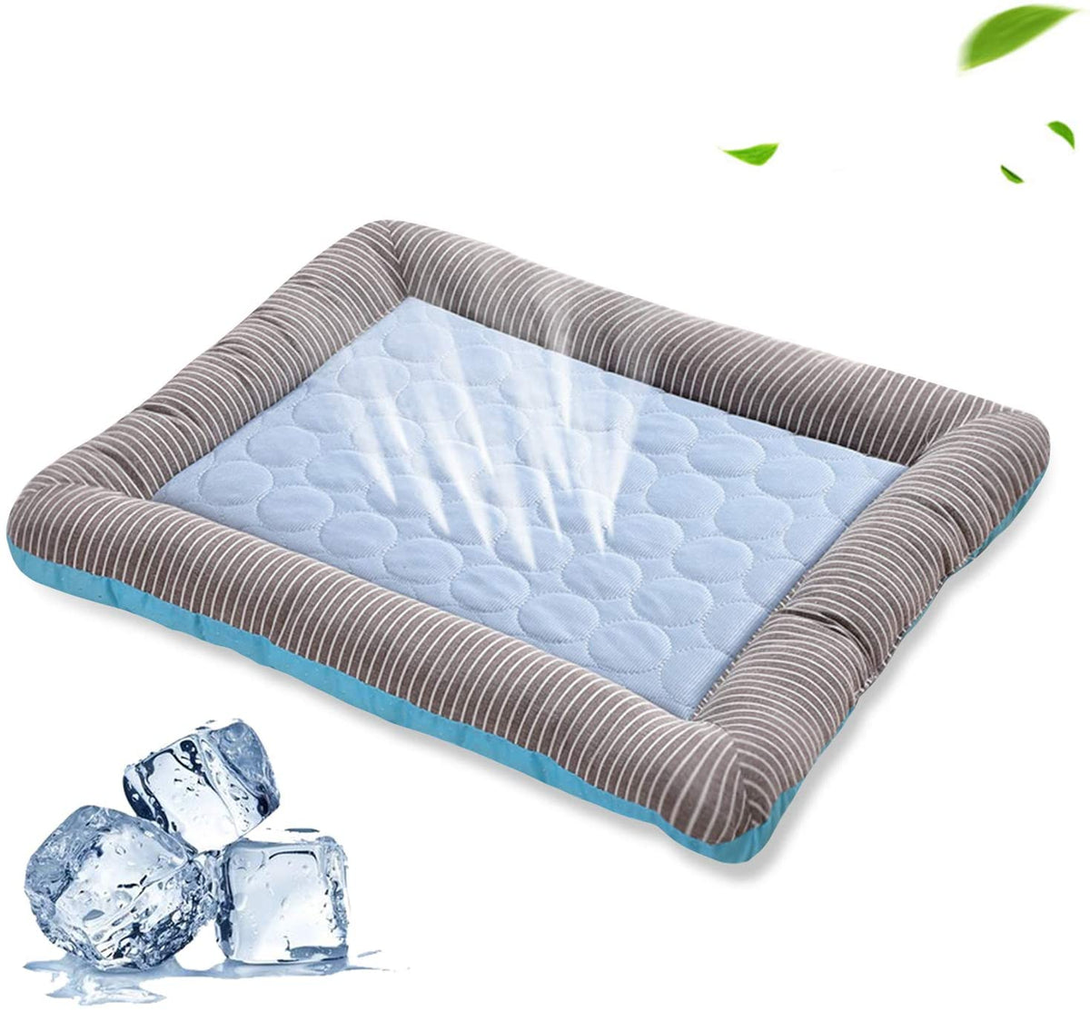 Pet Cooling Pad Bed For Dogs Cats Puppy Kitten Cool Mat Pet Blanket Ice Silk Material Soft For Summer Sleeping Blue Breathable - RICALOUX