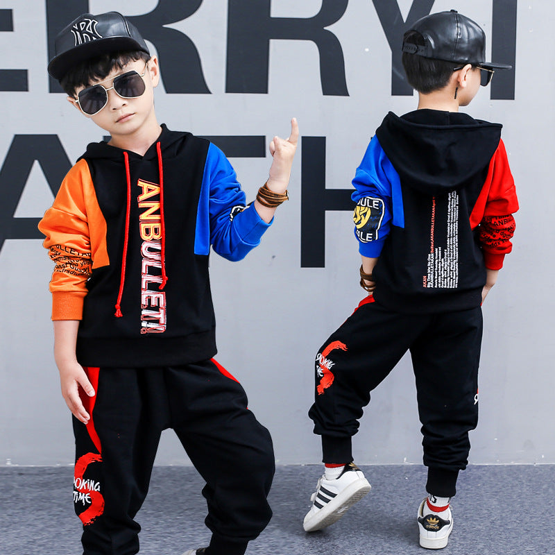 Boys spring suit new Korean children's clothing in the big boy boy long-sleeved sports two-piece suit tide clothes by Ricaloux