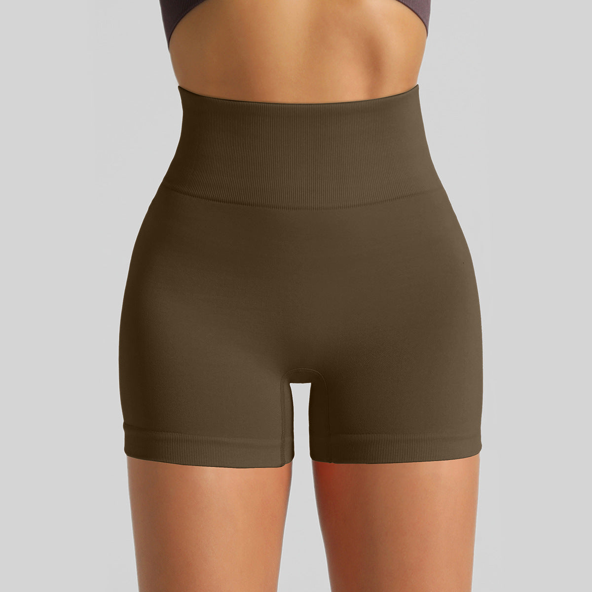 Women's Seamless Knit Yoga Shorts, High Waist Lifting Scrunch Butt Tight Workout Running Sports Shorts – Premium 4 | RICALOUX