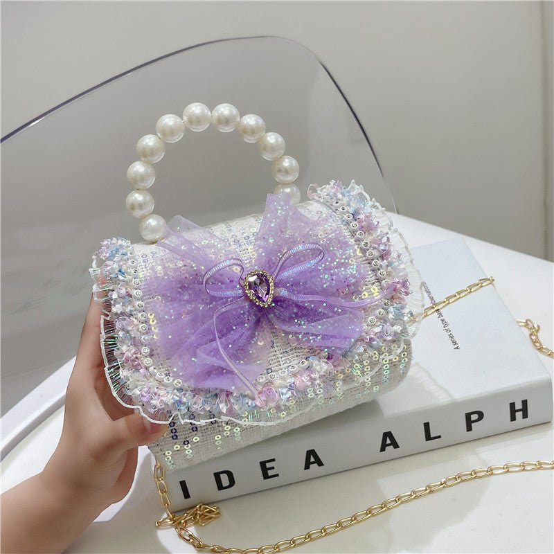 Childrens Bag Summer Fashion Crossbody Bag, Girls Pearl-handled Tote - RICALOUX