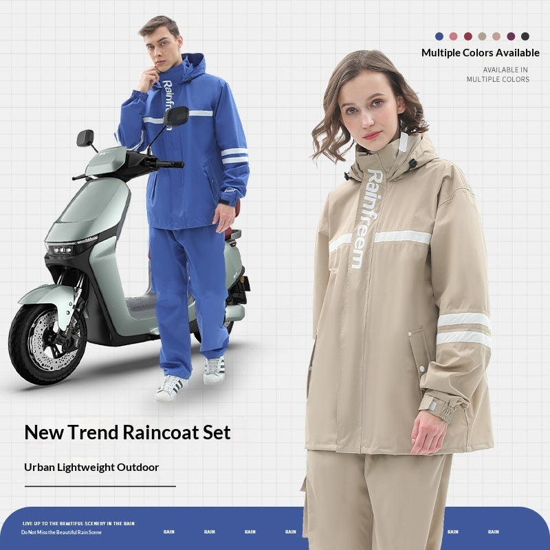 Electric Vehicle Raincoat Set Full-body by Ricaloux