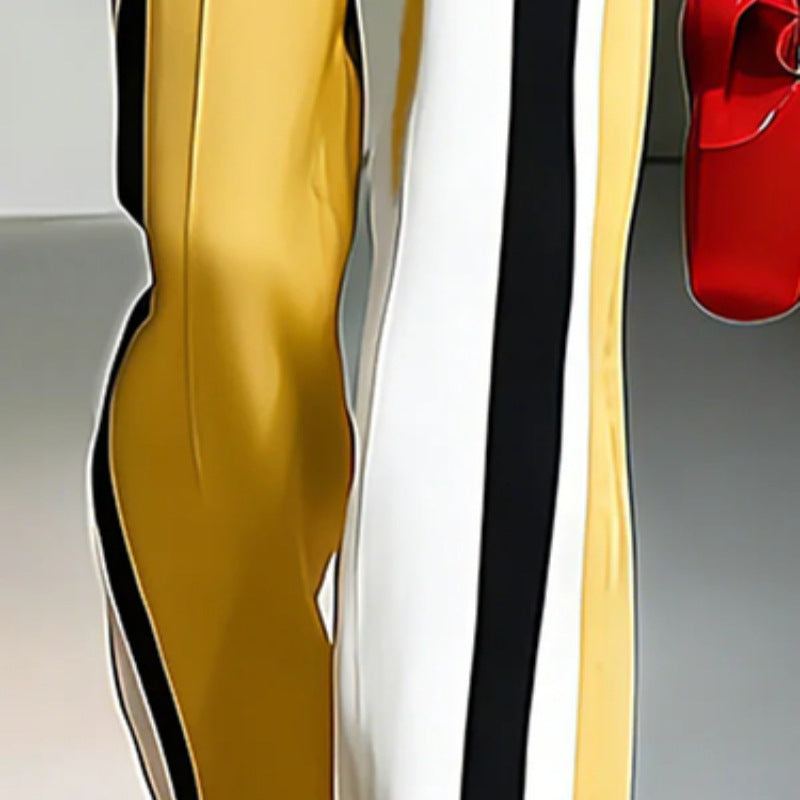 Color-block Sporty Hoodie And Wide-leg Pants Set by Ricaloux