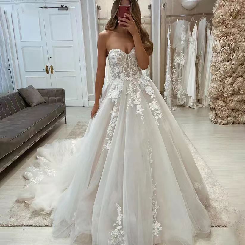 Bridal Lace Tube Top Main Yarn Heavy Industry Advanced - RICALOUX
