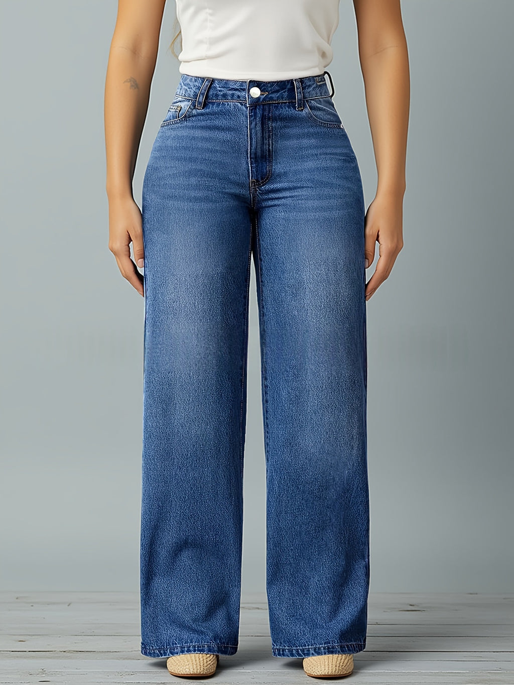 Spring And Autumn Casual Versatile Jeans by Ricaloux