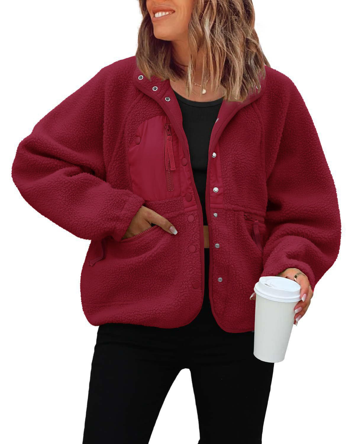 Polar Fleece Sports And Leisure Sweater Jacket Top - RICALOUX