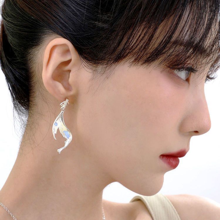New Fashion Art Lifestyle Earrings Personality Fishtail by Ricaloux