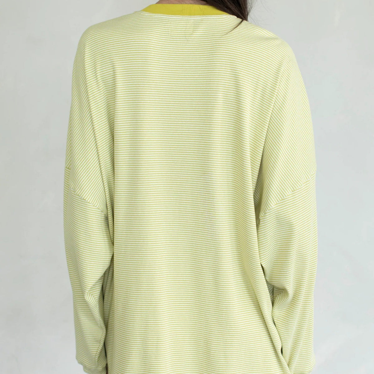 Striped Color Block Crew Neck Long Sleeve T-Shirt And Shorts Two Piece Set by Ricaloux