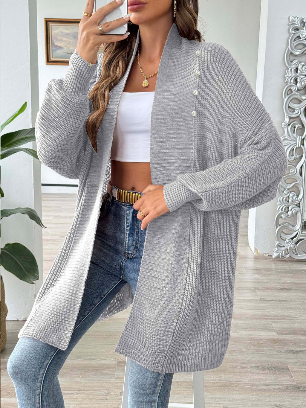 Women's Simple Fashion Loose Sweater Coat by Ricaloux