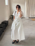 TG Minimalist Relaxed-Feel Wrap V-Neck Lace-Up Dress – Premium 0 | RICALOUX
