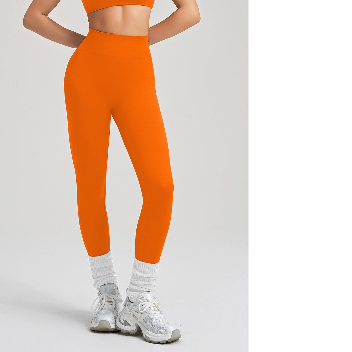 High-Elastic Seamless Knit Yoga Pants For Women, Peach Hip Lifting Workout Leggings For Training, Fitness & Running, Summer Style – Premium 4 | RICALOUX