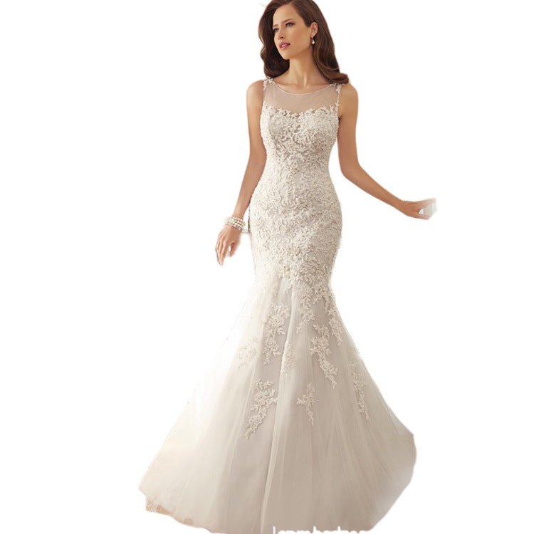 Fishtail Slim Wrapped Sexy Wedding Dress - RICALOUX
