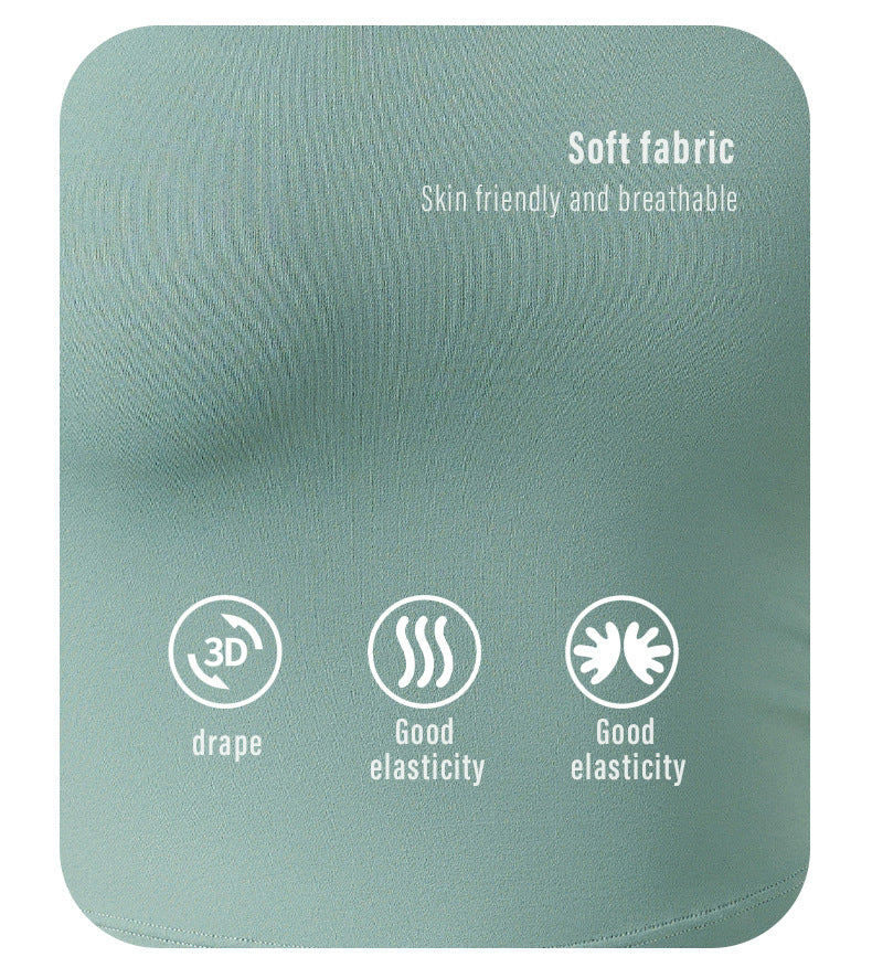 Women's Sports Bra With Thin Shoulder Straps, Integrated Chest Pads, Racerback Camisole Fitness Tank Top by Ricaloux