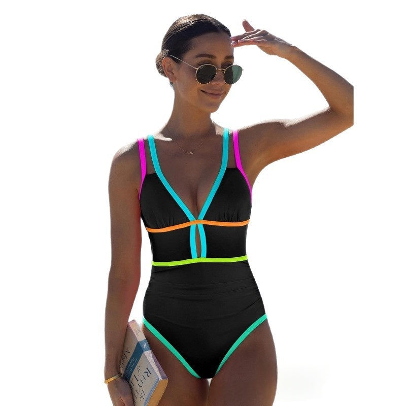 Color Block Sexy Flattering Swimsuit For Women – Premium 0 | RICALOUX
