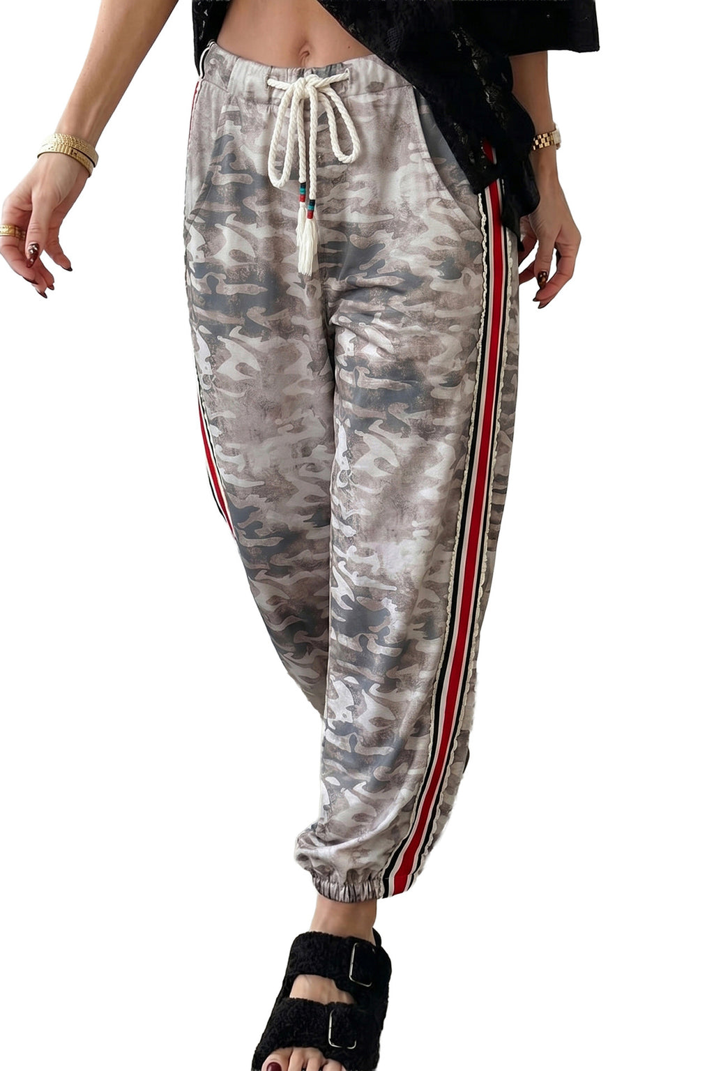Womens Camouflage-Print Loose Casual Pants – Premium 0 | RICALOUX