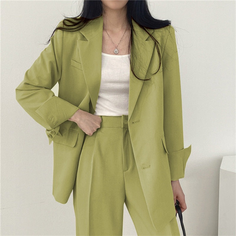 Womens Solid-color Loose-fitting Korean-style Versatile Blazer – Premium 0 | RICALOUX