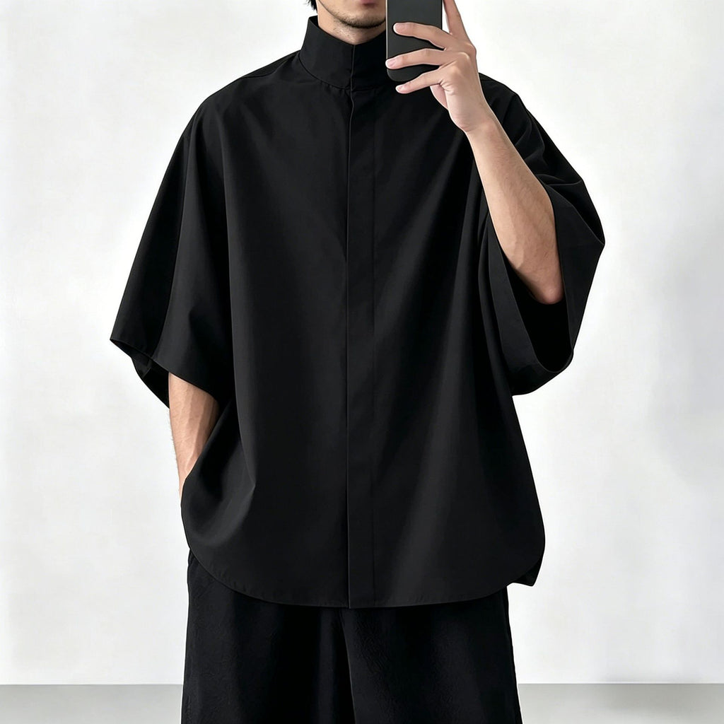 Drop-shoulder Casual Shirt by Ricaloux