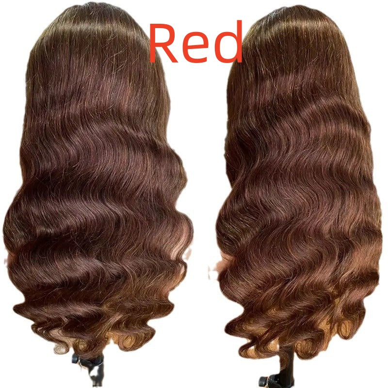 Brown Big Wave Fake Long Curly Wig Head Cover – Premium 0 | RICALOUX