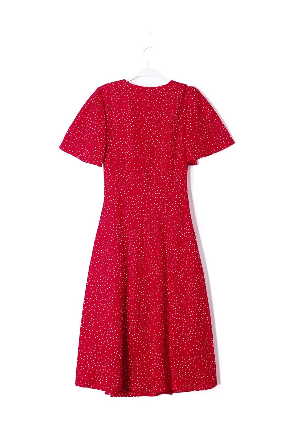 Womens V-neck Floral-print Short-sleeve Dress – Premium 0 | RICALOUX