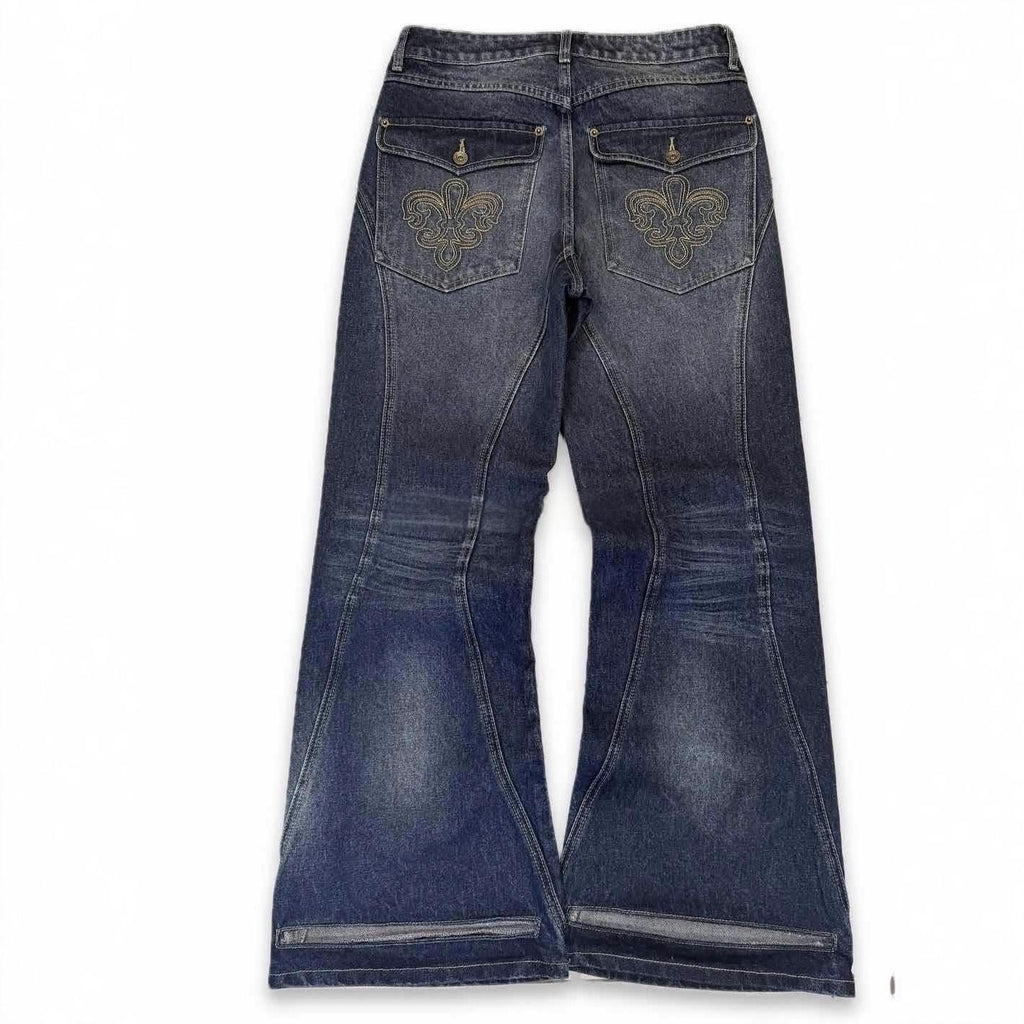 Mens Vintage Washed Distressed Jeans by Ricaloux