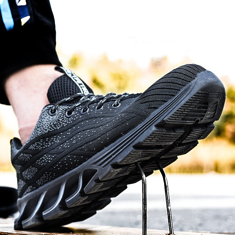 Men Sneakers Indestructible Steel Toe Work Shoes Comfortable Puncture Proof Shoes by Ricaloux