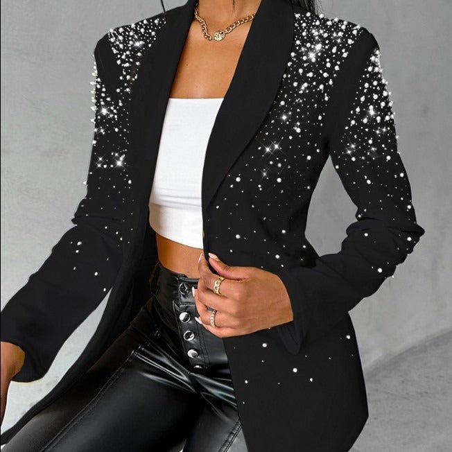 Fashion Casual Bubble Beads Small Suit Women's Clothing - RICALOUX