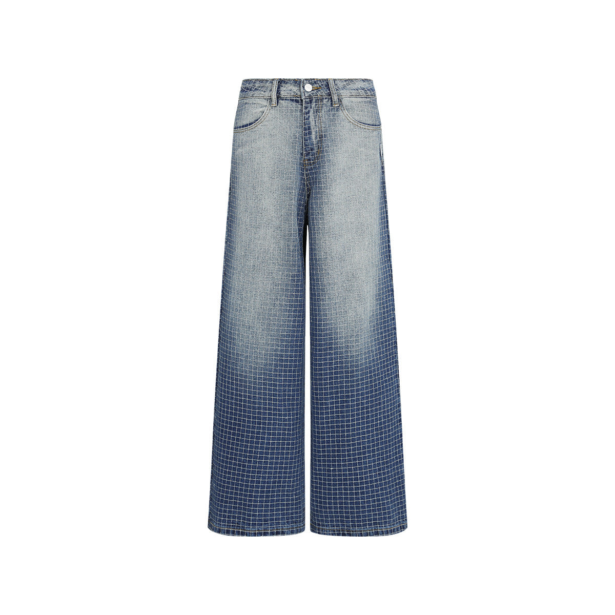 Washing Gradient Blue Straight Jeans by Ricaloux