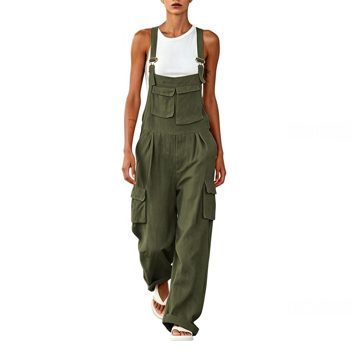 Womens Comfortable Suspender Jumpsuit For Summer by Ricaloux